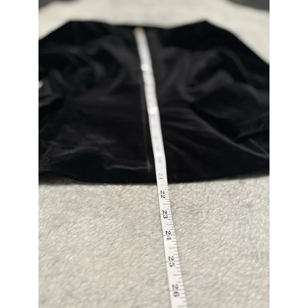 New Express Women's Black Velvet‎ Tuxedo Blazer Jacket Size 0 Single Button